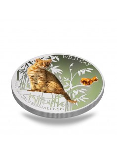 Fiji 2013 Wild Cat III Prionailurus Bengalensis Dogs & Cats 1 Oz Silver Coin