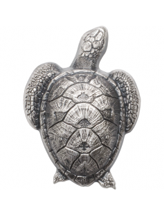 2017 Palau Sea Turtle 45 g Silver Antiqued $10 Coin