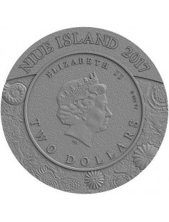 Niue 2017 $2 Evolution of Earth - Nummulites 2oz High Relief Silver Coin Gilding