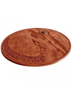 Cook Islands 2009 5$ 400th Anniversary of Mars Silver Coin Real Meteorite Insert