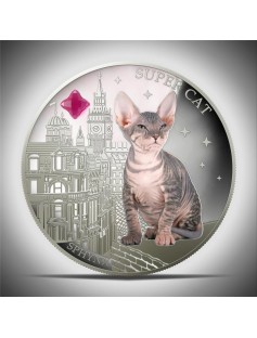 Fiji 2013 Syper Cat SPHYNX Dogs & Cats 1 Oz Proof Silver Coin