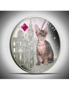 Fiji 2013 Syper Cat SPHYNX Dogs & Cats 1 Oz Proof Silver Coin