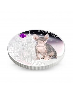 Fiji 2013 Syper Cat SPHYNX Dogs & Cats 1 Oz Proof Silver Coin
