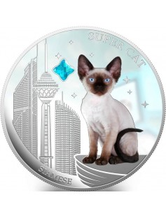 Fiji 2013 Super Cat IV Siamese Dogs & Cats 1 Oz Proof Silver Coin