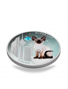 Fiji 2013 Super Cat IV Siamese Dogs & Cats 1 Oz Proof Silver Coin