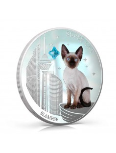 Fiji 2013 Super Cat IV Siamese Dogs & Cats 1 Oz Proof Silver Coin