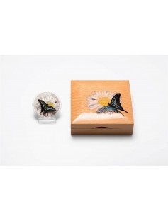 Guinea 2015 1000 Francs Butterflies in 3D - Mariposas Exoticas Silver Coin
