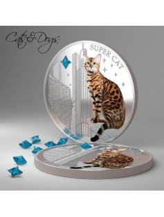 Fiji 2013 Super Cat II The Bengal Dogs & Cats Series 1 Oz Proof Silver Coin