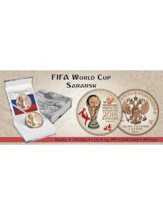 2018 Russia 3 Rubles FIFA World Cup in Saransk 1 oz Silver Coin