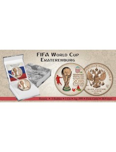 2018 Russia 3 Rubles FIFA World Cup in Ekaterinburg 1 oz Silver Coin