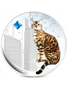 Fiji 2013 Super Cat II The Bengal Dogs & Cats Series 1 Oz Proof Silver Coin