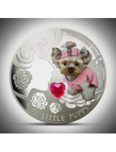 Fiji 2013 My Little Puppy YORKSHIRE TERRIER Dogs & Cats 1 Oz Proof Silver Coin