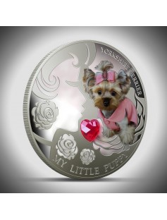 Fiji 2013 My Little Puppy YORKSHIRE TERRIER Dogs & Cats 1 Oz Proof Silver Coin