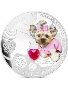 Fiji 2013 My Little Puppy YORKSHIRE TERRIER Dogs & Cats 1 Oz Proof Silver Coin