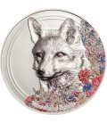 Mongolia 2018 500 Togrog Woodland Spirits Fox 1 OZ silver coin