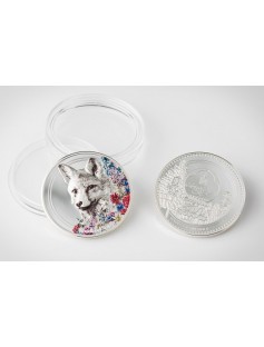 Mongolia 2018 500 Togrog Woodland Spirits Fox 1 OZ silver coin
