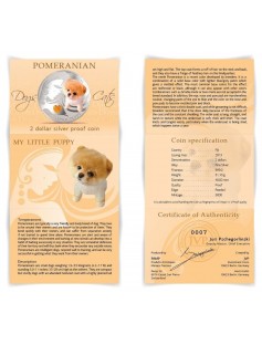 Fiji 2013 My Little Puppy II POMERANIAN Dogs & Cats Series1 Oz Proof Silver Coin