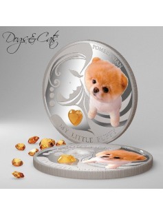 Fiji 2013 My Little Puppy II POMERANIAN Dogs & Cats Series1 Oz Proof Silver Coin