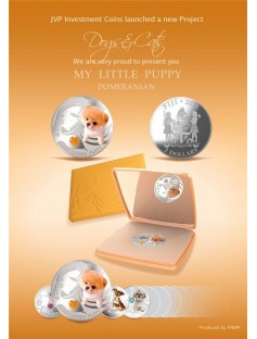 Fiji 2013 My Little Puppy II POMERANIAN Dogs & Cats Series1 Oz Proof Silver Coin