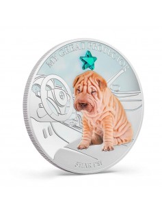 Fiji 2013 My Great Protector IV Shar Pei Dogs & Cats 1 Oz Proof Silver Coin