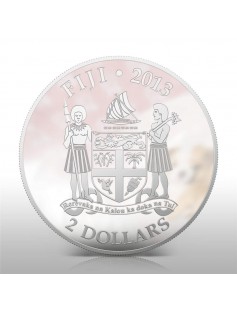 Fiji 2013 My Great Protector II English Bulldog Dogs & Cats 1 Oz Silver Coin