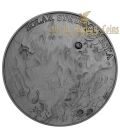Niue 2018 $1 Solar System - Vesta NWA 4664 Meteorite 1 Oz Antique Silver Coin