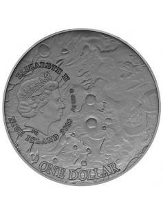 Niue 2018 $1 Solar System - Vesta NWA 4664 Meteorite 1 Oz Antique Silver Coin