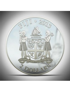 Fiji 2013 Fluffy Cat AMERICAN CURL Dogs & Cats 1 Oz Proof Silver Coin