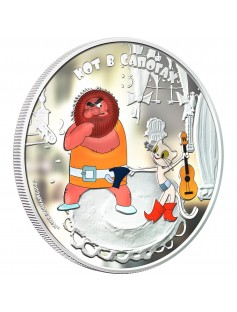 Cook Islands 2013 Cartoon Soyuzmultfilm Puss in Boots 1oz Silver Coin LIMIT 1000