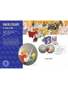 Cook Islands 2013 Cartoon Soyuzmultfilm Cinderella AntiqueFinish 1oz Silver Coin