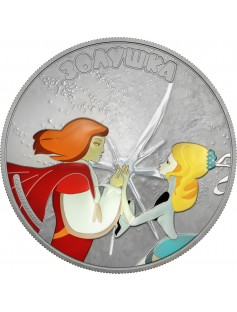 Cook Islands 2013 Cartoon Soyuzmultfilm Cinderella AntiqueFinish 1oz Silver Coin