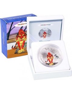 Cook Islands 2011 5$ cartoon Adventures of Mowgli Shere Khan 1Oz Silver coin