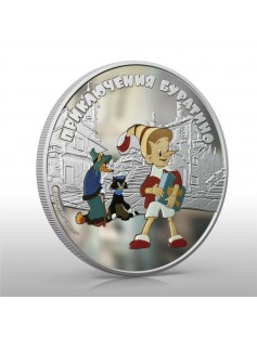 Cook Islands 2012 5$ Adventures of Buratino 1Oz Buratino *MINTAGE 1000 ONLY*